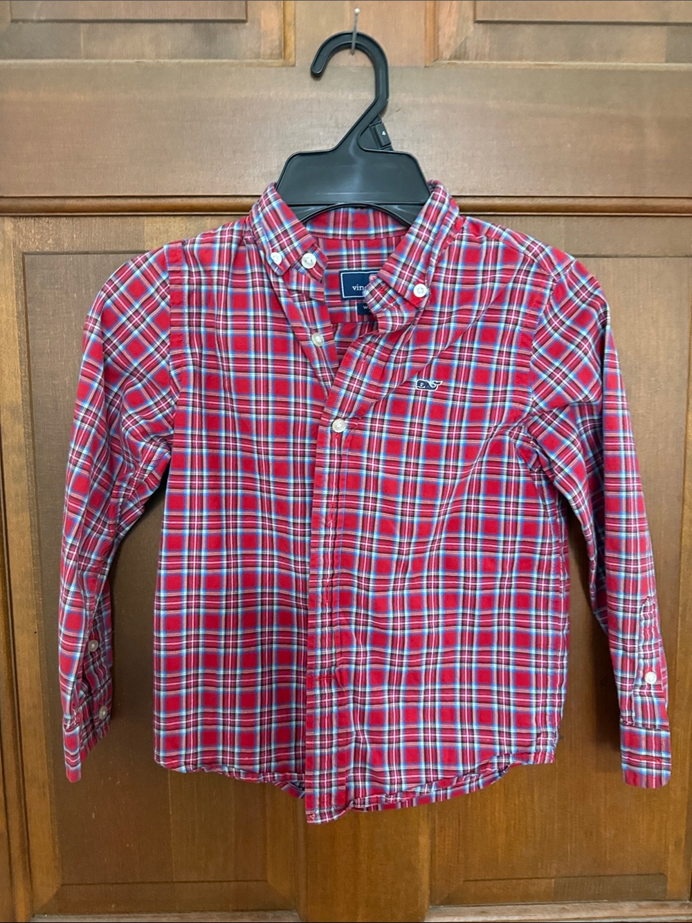 Vineyard Vines Boys' Red Plaid Button-Down Shirt size 5